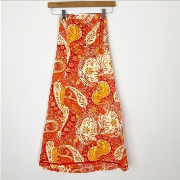 VTG Y2K VS MODA International Paisley Floral Strapless Open Back Dress Trendy - Picture 2 of 9